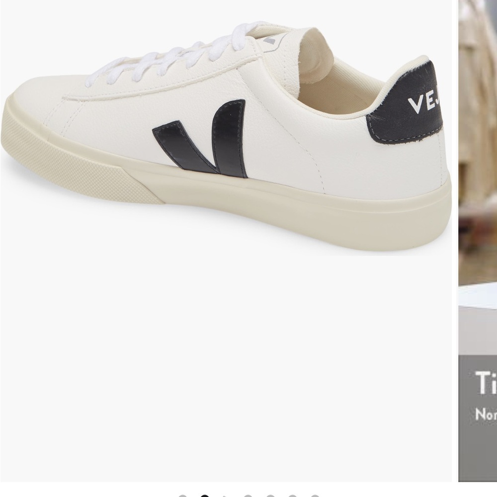 VEJA CAMPO LEATHER WHITE BLACK